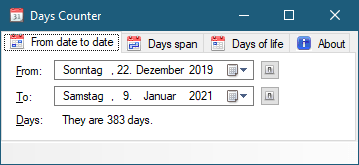 Days Counter 1.2.0.3 (Screenshot)