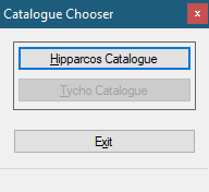 Catalogue Chooser von Hipparcos-DB 0.0.2.2 (Screenshot)