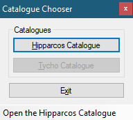 Catalogue Chooser von Hipparcos-DB 0.1.1.6 (Screenshot)