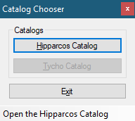 Catalogue Chooser von Hipparcos-DB 0.1.2.7 (Screenshot)