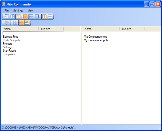 Mijo Commander 0.0.1.1 (Screenshot)