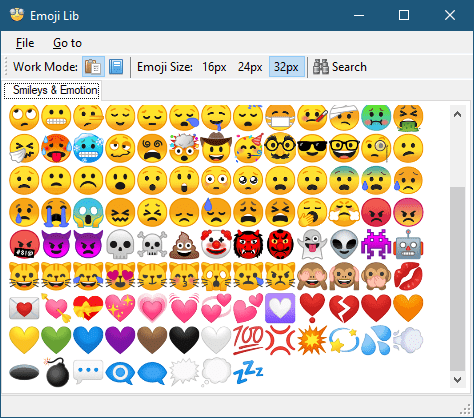 Emoji Lib 0.5.3.15 (Screenshot)